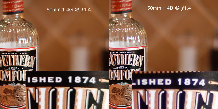 Nikon Nikkor Lens f/1.4D vs. 50mm