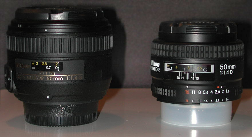 Nikon Nikkor Lens f/1.4D vs. 50mm